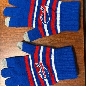 Blue and Red Striped Gloves Buffalo bills gloves